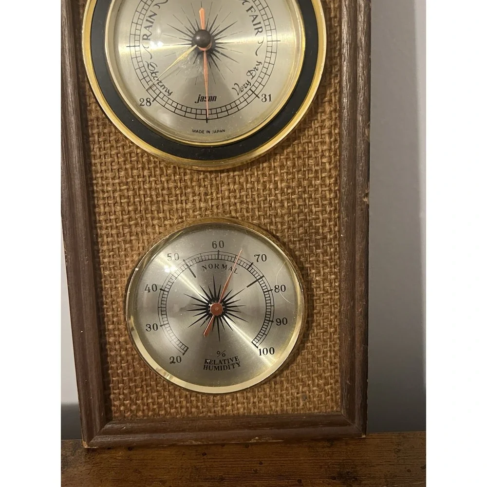 Vintage Jason 3-Instrument Weather Station – Barometer, Thermometer & Hygrometer